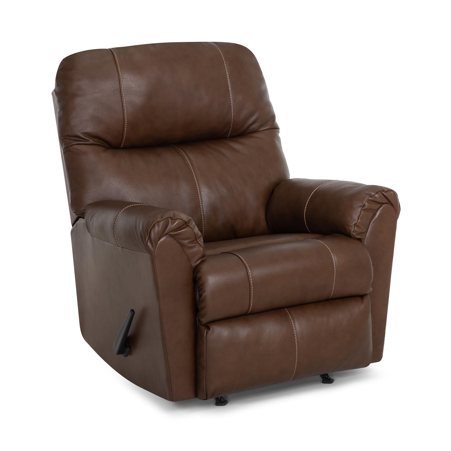 Harvey Leather Capricorn Chestnut Rocker Recliner