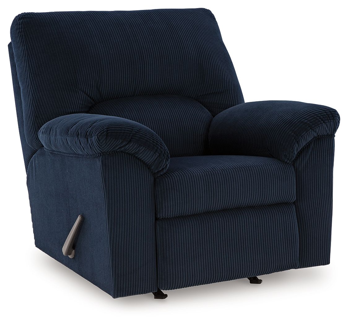 SimpleJoy Navy Rocker Recliner